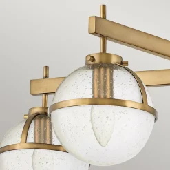 Badezimmerlampe Decke Glas Metall E14 IP44 81,3 cm breit