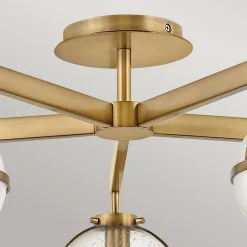 Badezimmerlampe Decke Glas Metall E14 IP44 81,3 cm breit