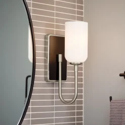 Badezimmerlampe LED G9 IP44 Glas Metall H: 33,8 cm 3000 K