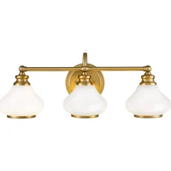 Badezimmerlampe LED G9 IP44 B: 61 cm Messing Weiß