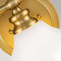 Badezimmerlampe LED G9 IP44 B: 61 cm Messing Weiß