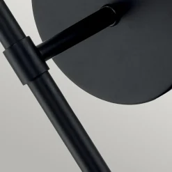 Badezimmerlampe Metall Glas IP44 40,3 cm hoch Schwarz