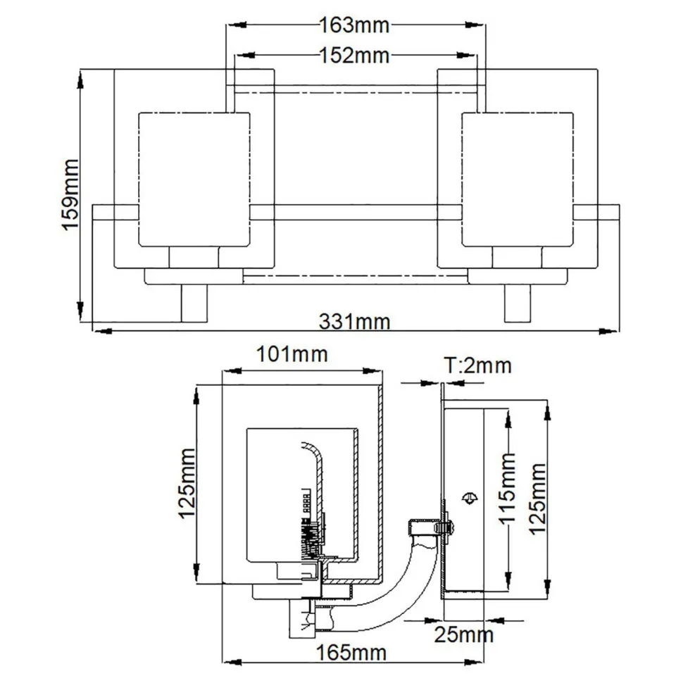 Badezimmerlampe Wand 33,1 cm breit IP44 G9 LED 3000 K