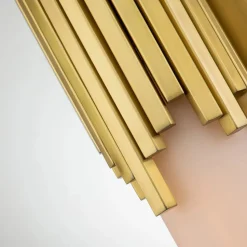 Badezimmerlampe Wand LED G9 55,9 cm hoch Metall Glas IP44