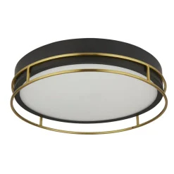 Badezimmerleuchte Decke IP44 Ø 40 cm rund Schwarz Messing