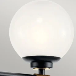 Badezimmerleuchte LED G9 Glas Metall IP44 B:37,3 cm Kugel