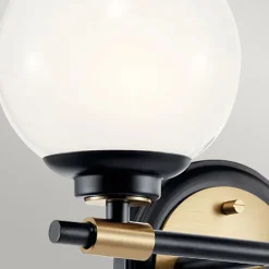 Badezimmerleuchte LED G9 Glas Metall IP44 B:37,3 cm Kugel