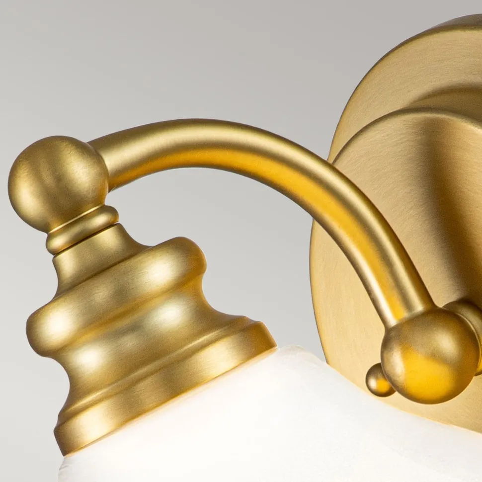 Badezimmerleuchte Metall Glas H: 19,1 cm IP44 mit G9 LED