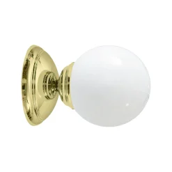 Badezimmerleuchte Wand Ø 12 cm Kugelschirm Glas Messing E14