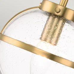 Badezimmerleuchte Wand IP44 60,6 cm lang in Messing Antik