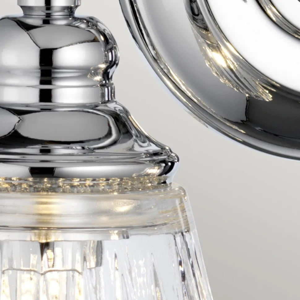 Badezimmerleuchte Wand LED G9 IP44 B: 35,2 cm Metall Glas