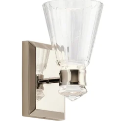 Badlampe LED Metall Glas H: 24,7 cm IP44 3000 K warmweiß