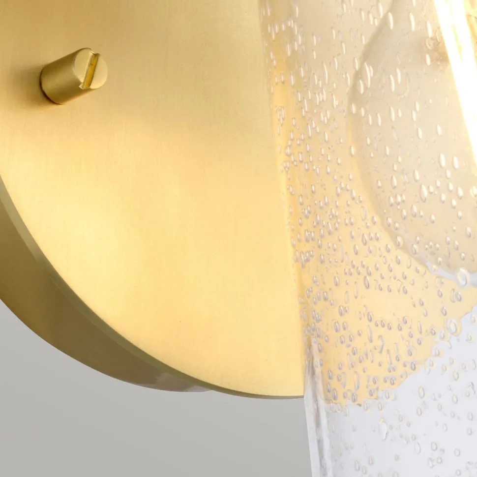 Badlampe Metall Glas E27 IP44 24,4 cm hoch SAIDA