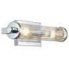 Badlampe Wand Glas Metall E14 IP44 B: 40,7 cm Chrom poliert
