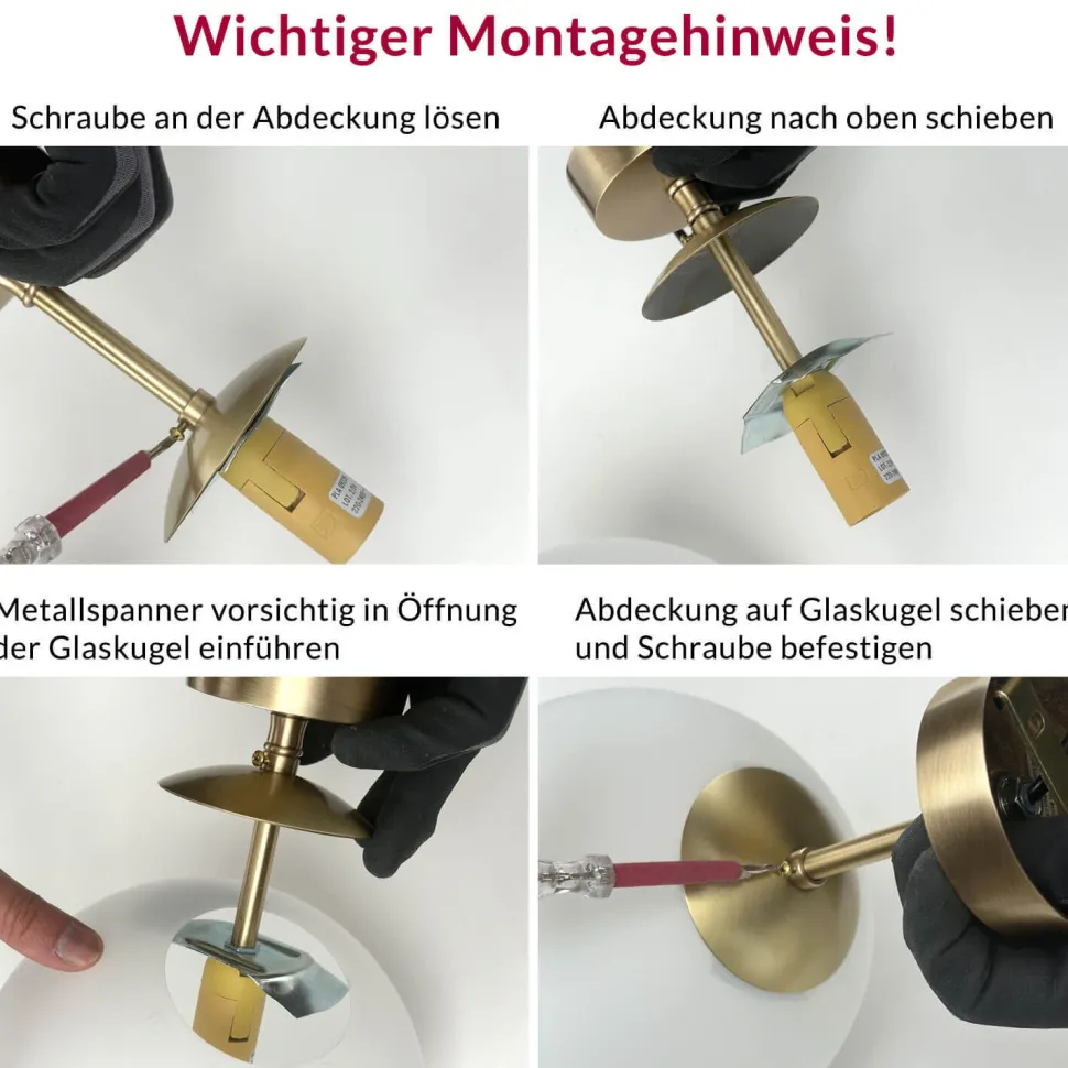 Badlampe Wand in Bronze hell Weiß E14 Messing Glas