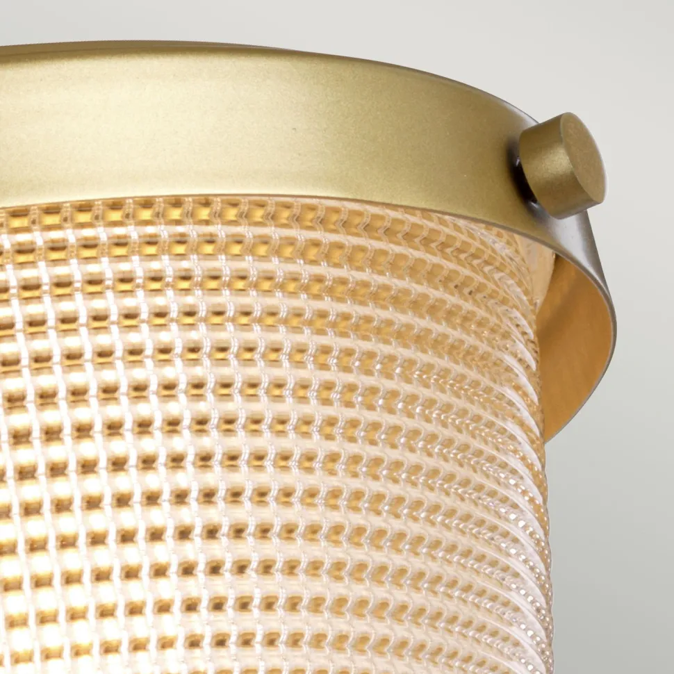 Badleuchte Decke IP44 in Messing Klar klein Metall Glas