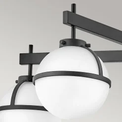 Badleuchte Decke Schwarz Weiß IP44 81,3 cm breit Metall Glas