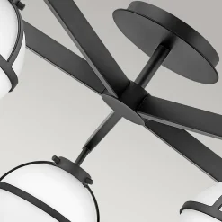 Badleuchte Decke Schwarz Weiß IP44 81,3 cm breit Metall Glas