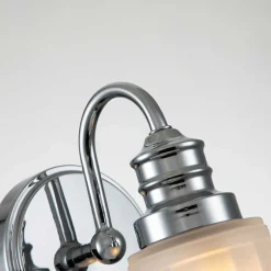 Badleuchte Metall Glas H: 23,7 cm IP44 G9 LED 3000 K