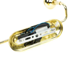 Badleuchte mit Schalter in Gold Jugendstil GRANDO