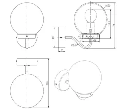 Badleuchte Togo in Silber