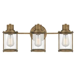 Badleuchte Wand Metall Glas IP44 B: 56 cm 3-flammig länglich