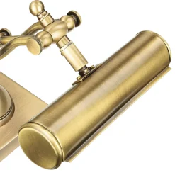 Bankerlampe Messing massiv verstellbar 26 cm E27