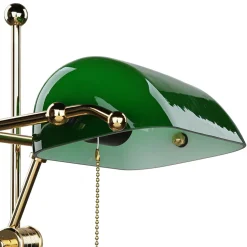 Bankerlampe Vergoldet 24 Karat aus Echt-Messing