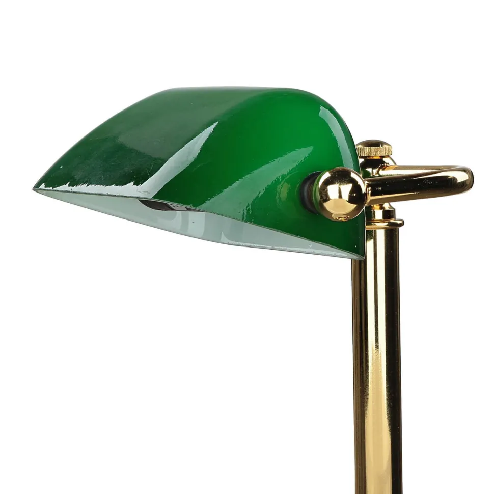 Bankerleuchte Gold 24K aus Echt-Messing Premium