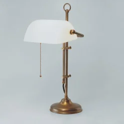 Bankerleuchte W1 komplett aus Messing