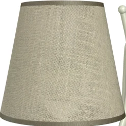 Beige Wandlampe Stoff Landhaus ABUELA Leuchte