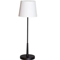Beistelllampe Schwarz Weiß 68,5 cm E27 Metall Stoff Modern