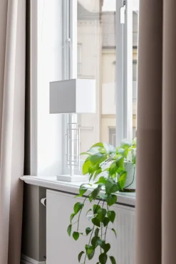 Beistelllampe Weiß 52 cm Stoff Metall E27 Kabelschalter