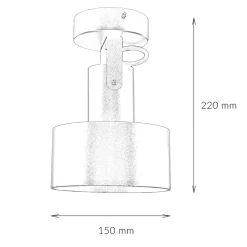 Besondere Spot Lampe Rif verstellbar Schwarz