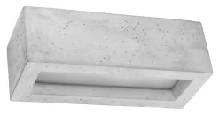 Beton Wandleuchte Up Down 30 cm eckig E27 Grau