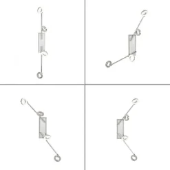 Beweglicher LED Deckenstrahler in Aluminium IP44 94 cm