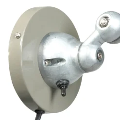 Beweglicher Wandspot mit Stecker in Grün Silber T:29 cm