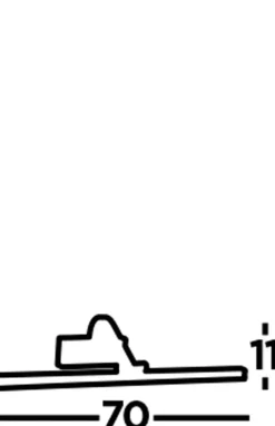 Bilderleuchte LED in Schwarz-Gold Antik 3000 K B: 70 cm lang