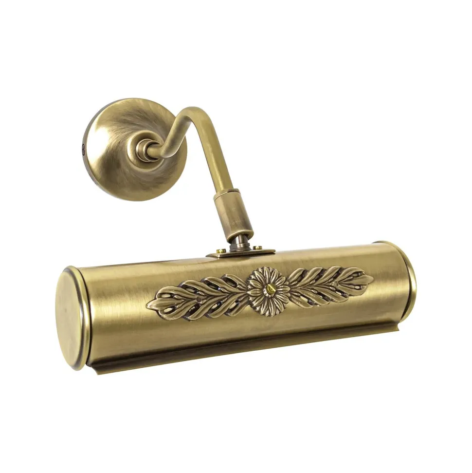 Bilderleuchte Messing B: 20 cm schwenkbar Jugendstil E14