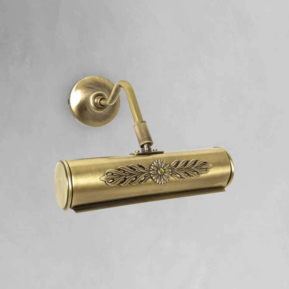 Bilderleuchte Messing B: 20 cm schwenkbar Jugendstil E14