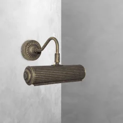 Bilderleuchte Messing B: 21,5 cm schwenkbar in Bronze E14