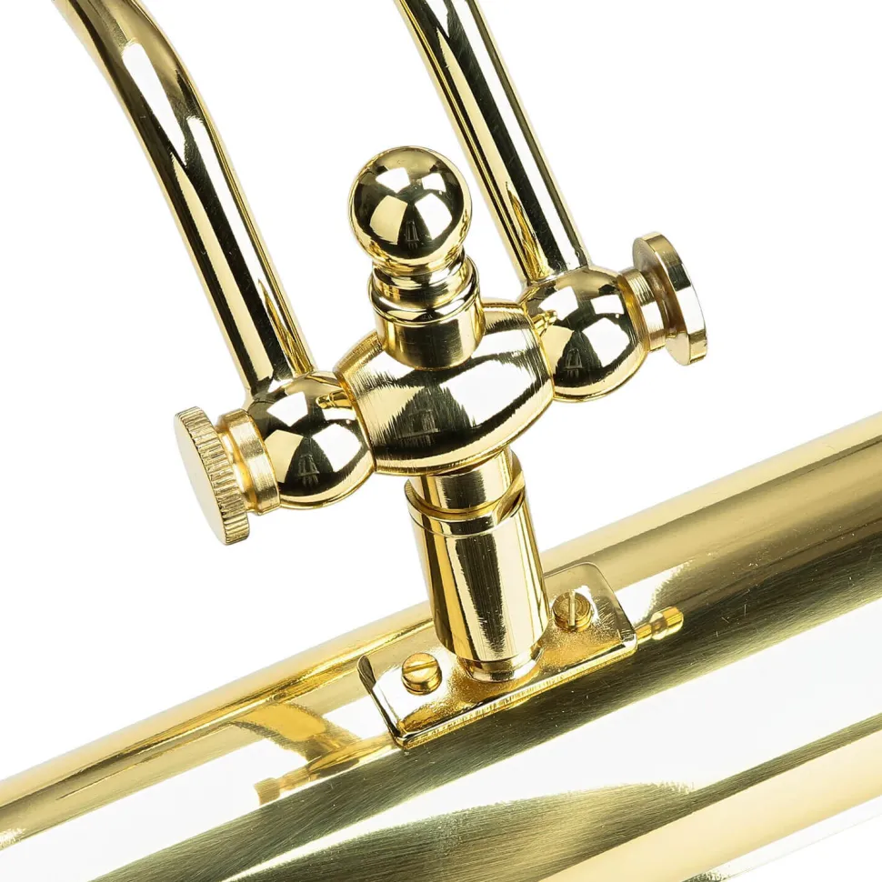 Bilderleuchte Messing in Shabby Weiß Gold