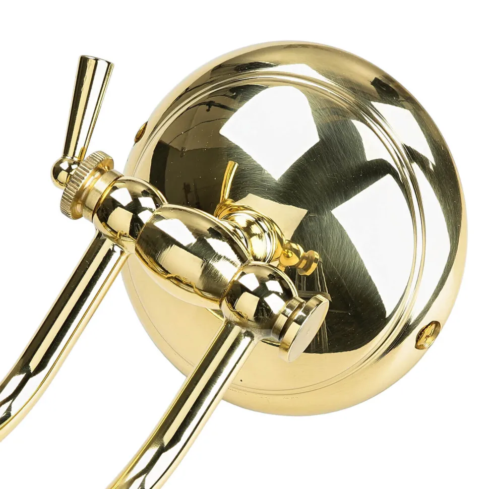 Bilderleuchte Messing in Shabby Weiß Gold