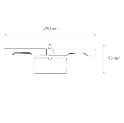 Bilderleuchte Weiß 2x G9 Metall Wand Wohnzimmer