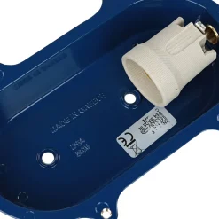 Blaue Außen Wandlampe aus Echt-Messing SKIATHOS