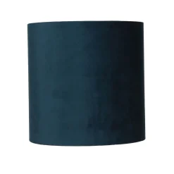 Blauer Lampenschirm für Stehlampen Stoff Zylinder