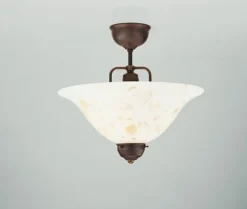 Blendarme Deckenlampe Messing Antik Glas Marmor Ø35 cm