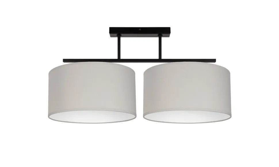 Blendarme Deckenlampe Stoff Schwarz Grau Weiß E27 70 cm