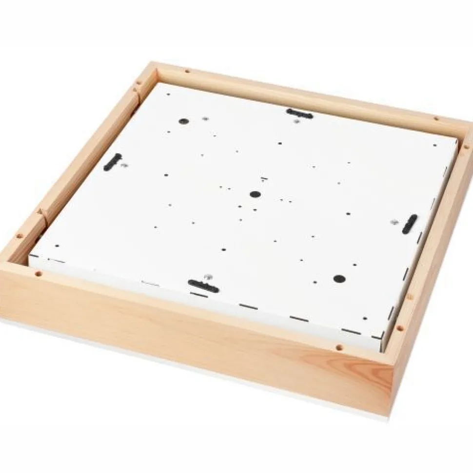Blendarme Deckenleuchte Glas Holz Pinie E27 L:48 cm