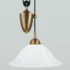 Blendarme Hängelampe Berliner Messing Glas E27 B:35 cm